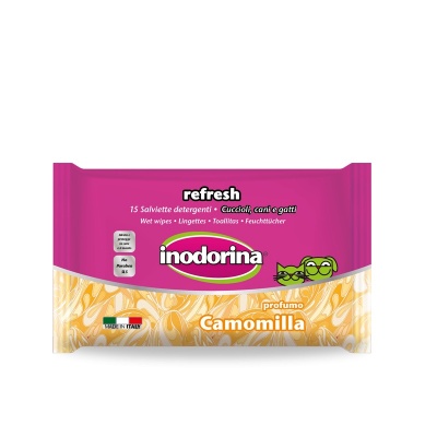 Inodorina Refresh Chamomile (EYES AND EARS) 15 wet wipes